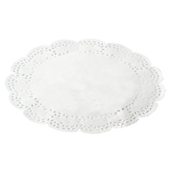 Dentelle papier blanc ovale  260x350mm - 250 unités