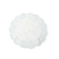 Dentelle papier blanc ronde Diam: 12 cm 12 cm - 250 unités