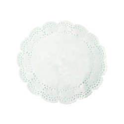 Dentelle papier blanc ronde Diam: 25 cm 25 cm - 250 unités