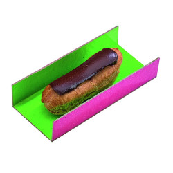 Fond carton plié double face anis/fushia 13 x 4,5 cm - 200 unités