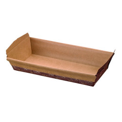 Moule cuisson carton micro-cannelé brun 17,5 x 8,5 x 4 cm - 450 unités