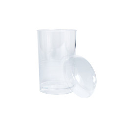 Couvercle transparent plastique PET  H10mm - 200 unités