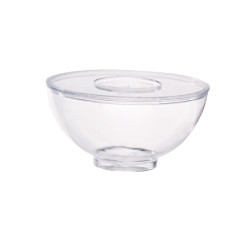 Mini coupelle plastique PS transparente "Milou" 90 ml Diam: 7,5 cm 7,5 x 4 cm - 12 unités