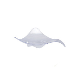 Mise en bouche plastique PS triangulaire "Triba" 80x80, H20 mm - 20 unités