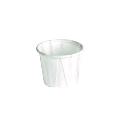Pot papier plissé blanc 14 ml Diam: 3,7 cm 3,8 x 2,6 x 2,8 cm - 250 unités