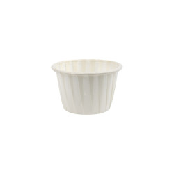 Pot papier plissé blanc 30 ml Diam: 5,7 cm 5,7 x 3,8 x 5,1 cm - 250 unités