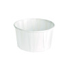 Pot papier plissé blanc 95 ml Diam: 6,5 cm 6,5 x 6,5 x 3,7 cm - 250 unités