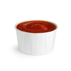 Pot papier plissé blanc 95 ml Diam: 6,5 cm 6,5 x 6,5 x 3,7 cm - 250 unités