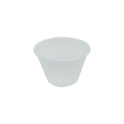 Pot à sauce rond transparent en plastique PS  H40mm 74ml - 2500 unités