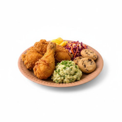 Assiette ronde en carton brun Diam: 18 cm 18 x 1,1 cm - 50 unités