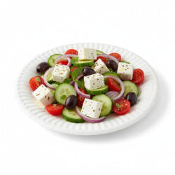 Assiette ronde en carton blanc Diam: 25,3 cm 25,3 x 2 cm - 100 unités