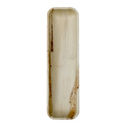 Plateau rectangulaire en palmier 32,5 x 9 x 2,5 cm - 10 unités