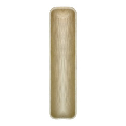 Plateau rectangulaire en palmier 41 x 9 x 2,5 cm - 25 unités