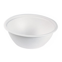 Bol pulpe géant rond blanc 2400 ml Diam: 24,2 cm 24,2 x 24,2 x 8,2 cm - 25 unités