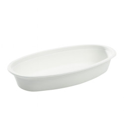 Saladier blanc ovale en pulpe 700 ml 23 x 14 x 5 cm - 100 unités