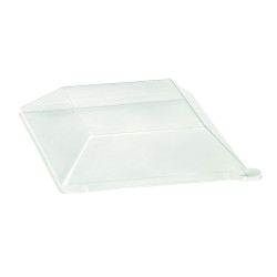 Couvercle RPET transparent 16 x 16 x 3,8 cm - 25 unités