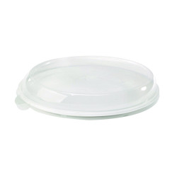 Couvercle oval PET transparent 26 x 19 x 4 cm - 25 unités