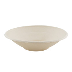 Bol rond brun en pulpe "Poke" 700 ml Diam: 19,6 cm 19,6 x 19,6 x 4,9 cm - 125 unités