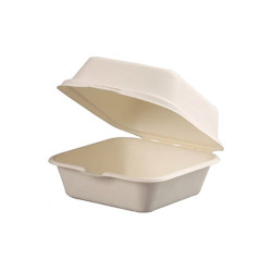 Coquille blanche en pulpe 150x150mm H76mm 460ml - 50 unités