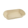Boîte rectangulaire brune en pulpe "Eco-Rec" 500 ml 19,5 x 11,6 x 3,5 cm - 50 unités