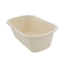 Boîte rectangulaire brune en pulpe 1350 ml 23 x 13,5 x 7,7 cm - 125 unités