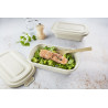 Boîte rectangulaire brune en pulpe 1350 ml 23 x 13,5 x 7,7 cm - 125 unités
