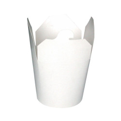 Pot carton blanc base ronde fermeture à fente 750 ml Diam: 9,3 cm 9,3 x 8,5 x 9,5 cm - 50 unités