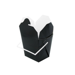 Pot Asie noir carré avec poignée 450 ml 9,1 x 7,2 x 9 cm x 50 unités