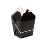 Boîte carré noir avec anse 950 ml 10 x 10 x 11 cm - 50 unités