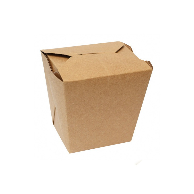 Pot carton rond kraft fermeture à fente 750 ml 10 x 8,5 x 9,8 cm - 25 unités