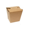 Pot carton rond kraft fermeture à fente 750 ml 10 x 8,5 x 9,8 cm - 25 unités