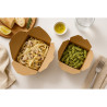 Pot carton rond kraft fermeture à fente 750 ml 10 x 8,5 x 9,8 cm - 25 unités