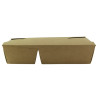 Boite repas carton kraft 2-compartiments 21,4 x 16 x 4,7 cm - 50 unités