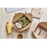  Boite repas carton kraft 2-compartiments 16,8 x 13,5 x 6,5 cm - 50 unités