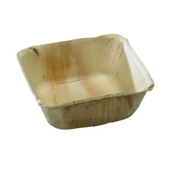 Bol carré en palmier 450 ml 13 x 13 x 5 cm - 10 unités