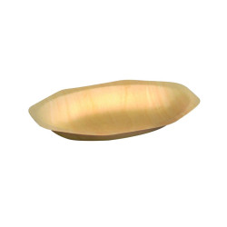 Assiette ovale en bois "Scandinavie" 19,5 x 12,5 x 2,5 cm - 25 unités