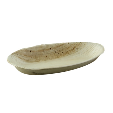 Assiette en palmier forme oeuf 270 ml 19 x 12 x 2,5 cm - 10 unités