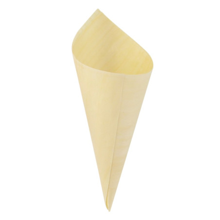 Cône en bois Diam: 5 cm 5 x 12,5 cm - 100 unités