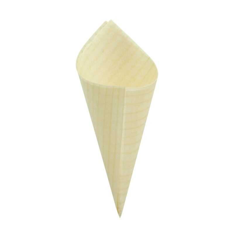 Cône en bois Diam: 3,3 cm 3,3 x 8,5 cm - 100 unités