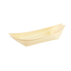 Barquette bateau bois 17 x 8,7 x 2,3 cm - 50 unités