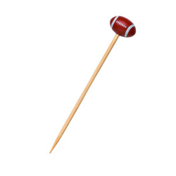 Pic bambou décor football 12 cm - 100 unités