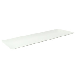 Plateau rectangulaire blanc en pulpe "BioNchic" 40 x 15 cm - 100 unités