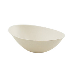 Bol ovale brun en pulpe "BioNchic"  - 22,5 cm x 13,5 cm x 5,5 cm - 125 unités
