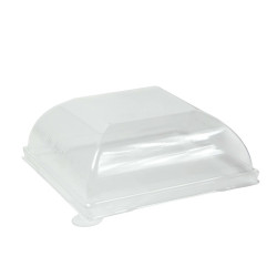 Couvercle PET transparent "BioNchic" 9,1 x 9,1 x 3,6 cm - 100 unités