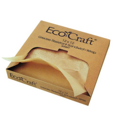 Papier brun ingraissable en boîte distributrice 37,5 x 40 cm - 1000 unités