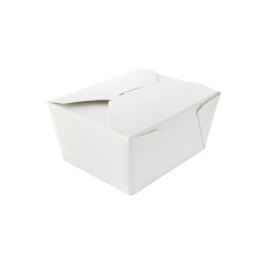 Boîte repas carton blanc de contenance 650 ml x 25 unités