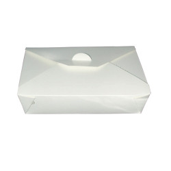 Boîte repas carton blanc 1000 ml 21,5 x 16 x 5 cm - 25 unités