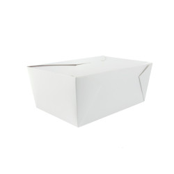 Boîte repas carton blanc 1500 ml 21,5 x 16 x 6,5 cm - 50 unités