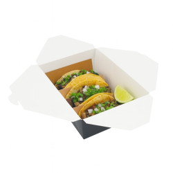 Boîte repas carton noir 2 300 ml 21,5 x 16 x 9 cm - 40 unités