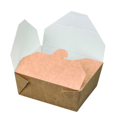 Boîte repas carton kraft 550 ml 11 x 9 x 5 cm - 50 unités